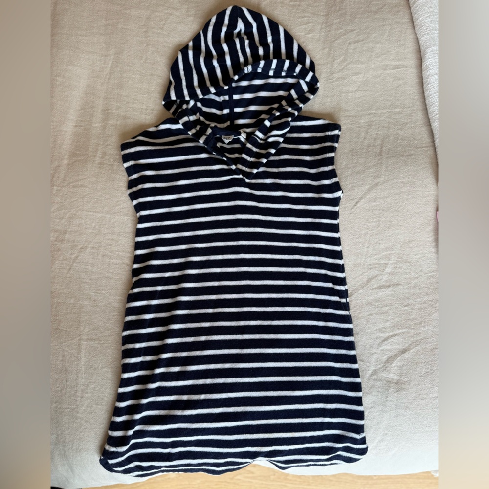 GAP Kids Navy and White Striped Swim Coverup